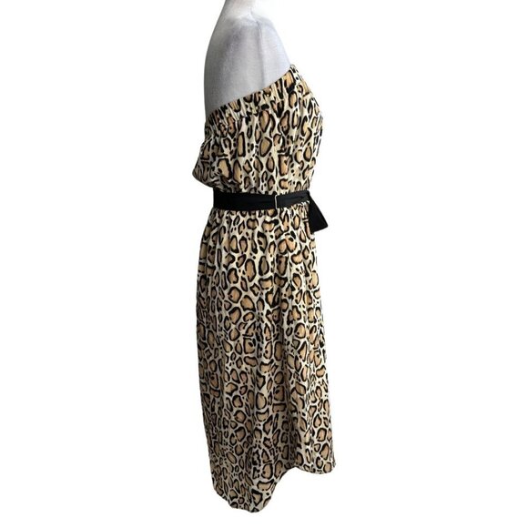 Lane Bryant Leopard Print Tube Tie Dress Strapless Women's PLUS Size 18/20 - Picture 7 of 10